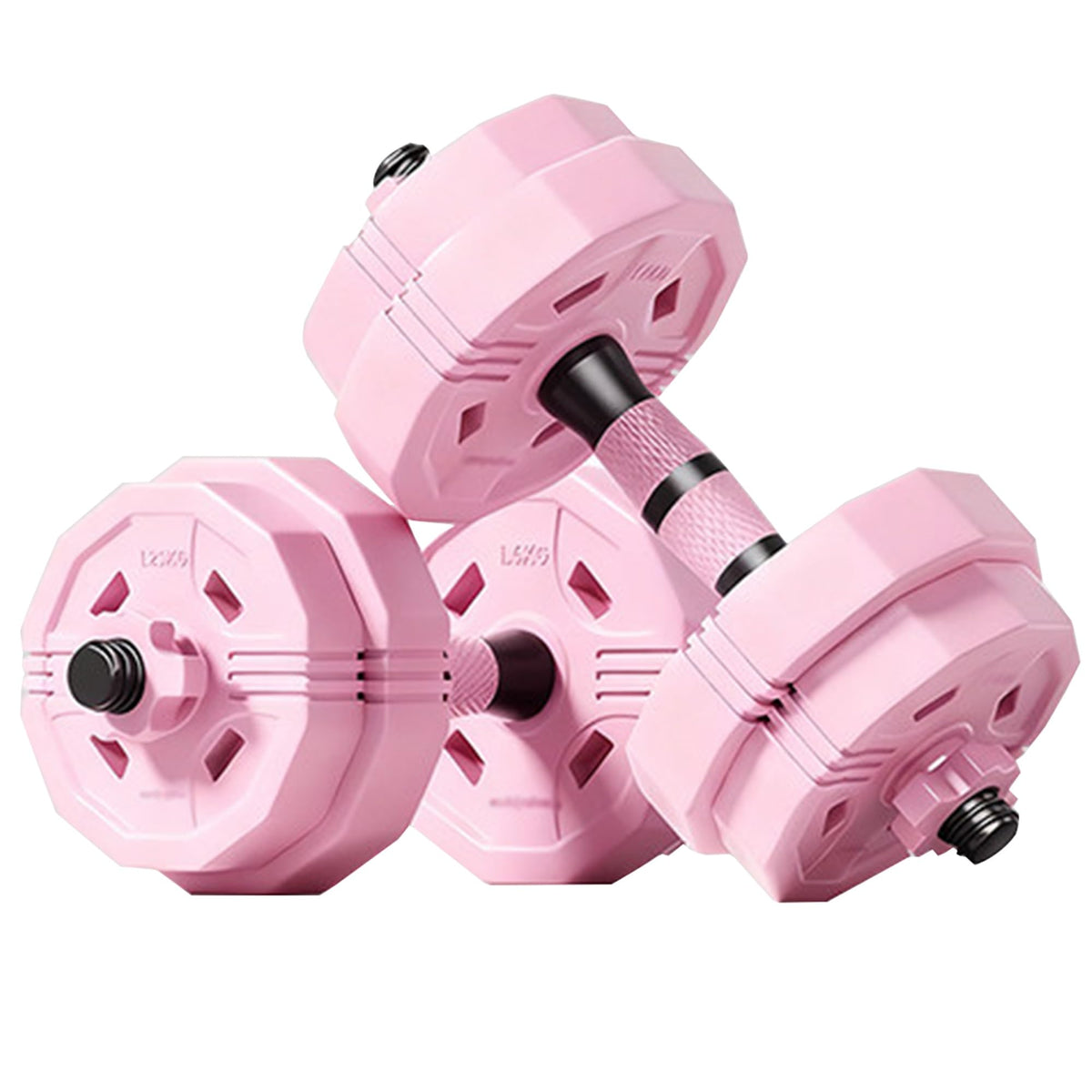 Adjustable Dumbbells Set 2 in 1 Free Weights Dumbbell Barbell Set E53235