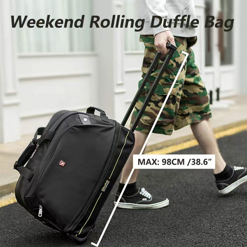 Rolling Duffle Bag with Wheels, 22 inch Carry On Bag I141