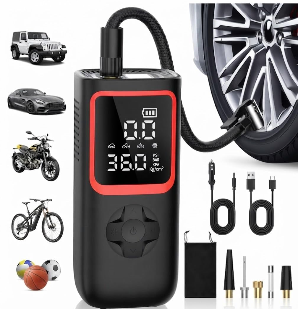 150PSI Portable Tire Inflator Air Pump V8960