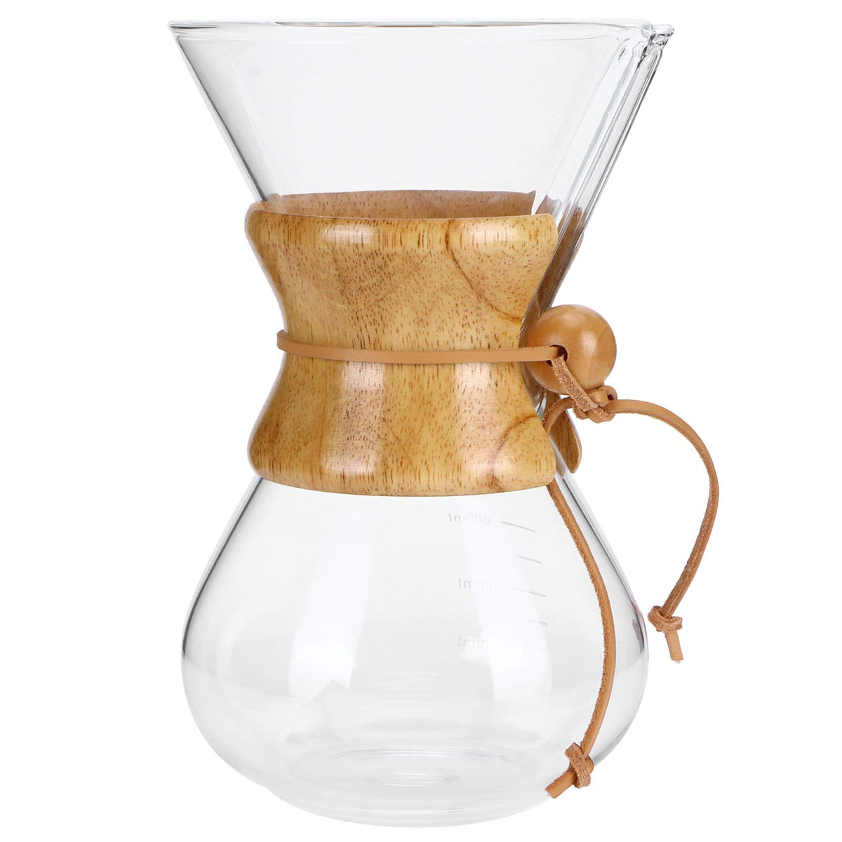 High Temp Glass Coffee Drip Pot with Reusable Filter 600ml U42023