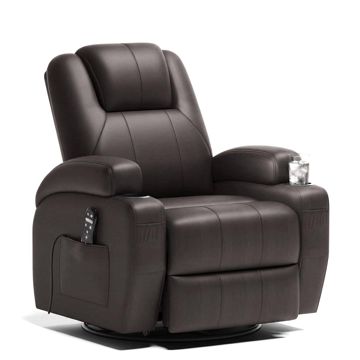 Swivel Rocker Recliner Chair with Vibration Massage D868