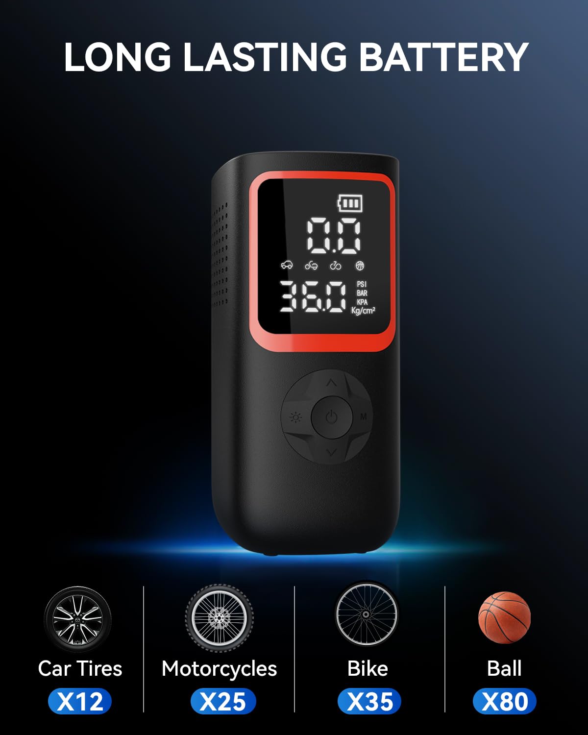 150PSI Portable Tire Inflator Air Pump V8960