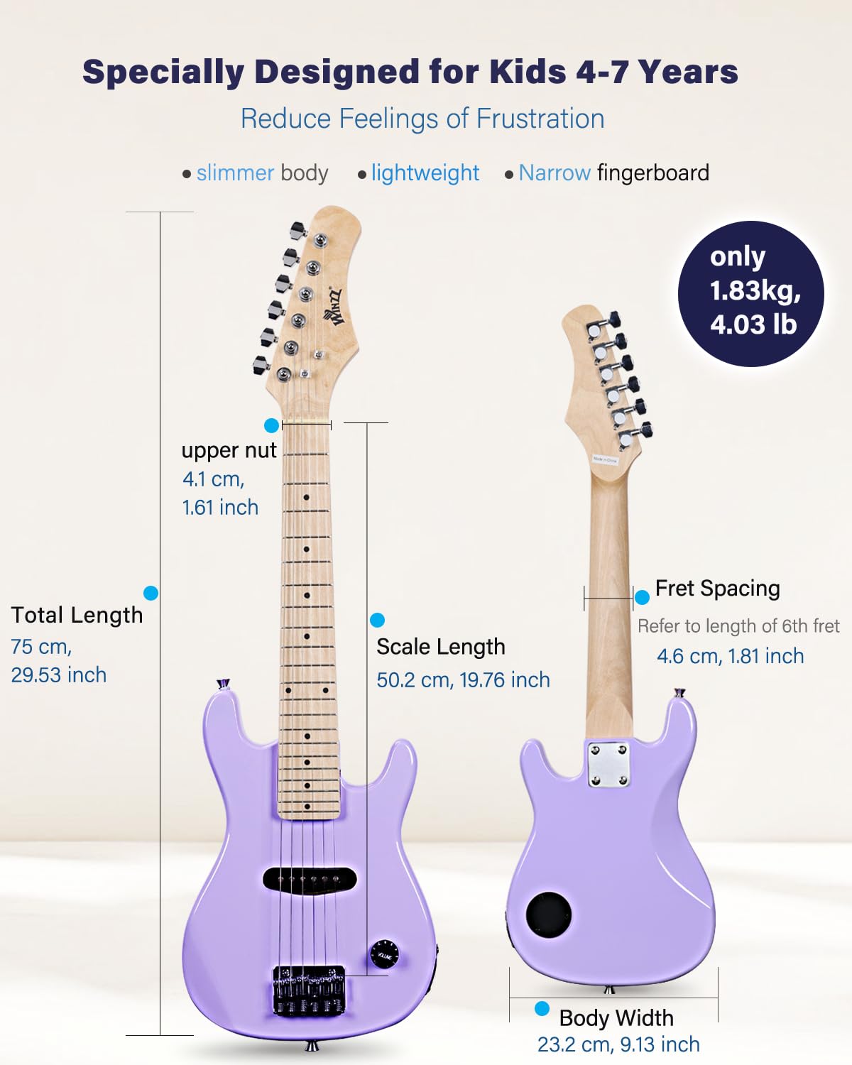 30 Inches Right Handed Electric Guitar with Beginner Kit F2333