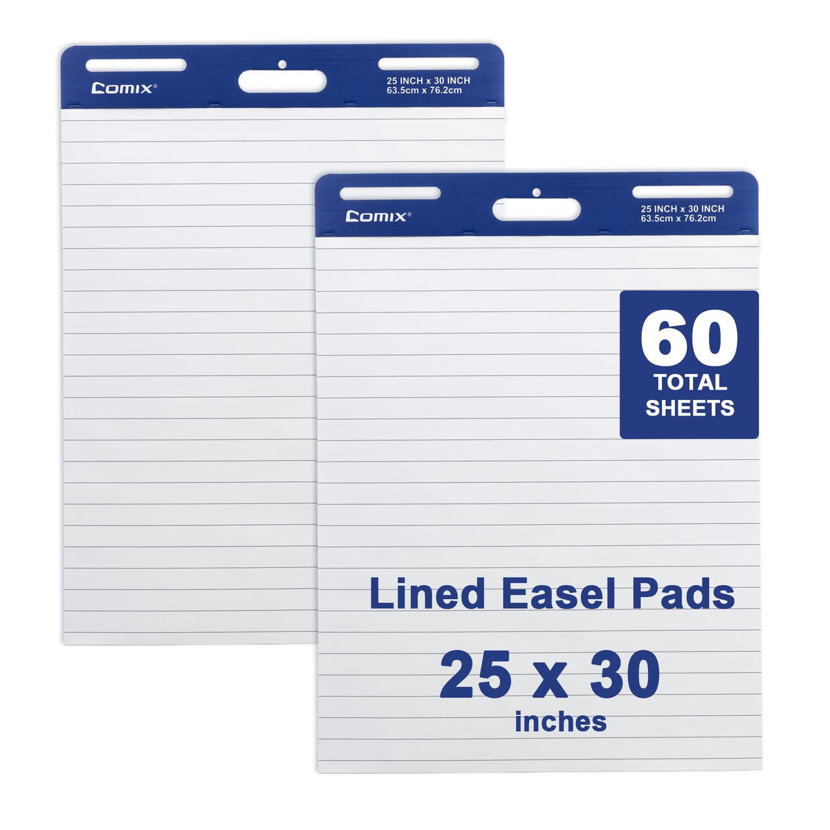 Lined Sticky Easel Pad, 25 x 30 Inches, 30 Sheets/Pad, 2 Pads/Pack U46085