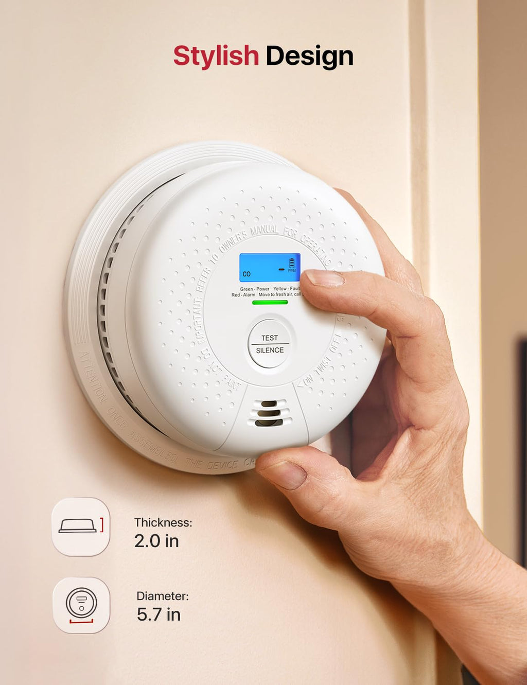 Smoke and Carbon Monoxide Detector 3-Pack M77677