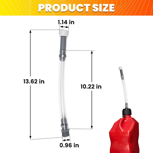 2-Pack Clear Fuel Jug Hose with Built-in Filter Y76816