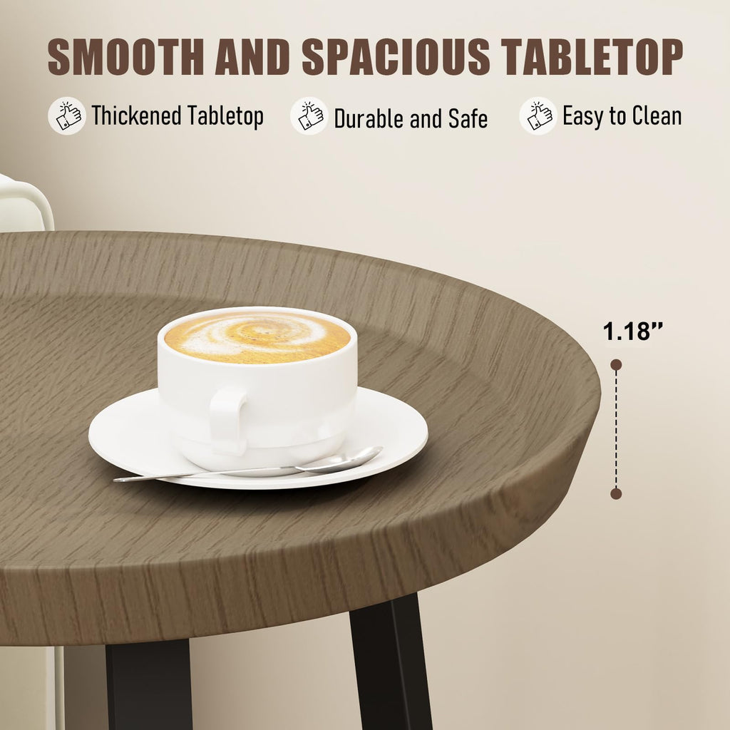 Round 2 Tier End Table with Storage Shelf J6864