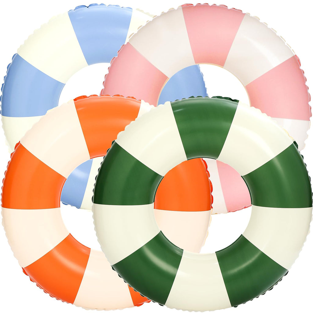 Large Inflatable Pool Float 36 Inch Striped Swim Rings L833