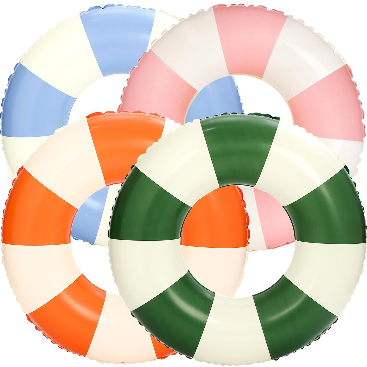 Large Inflatable Pool Float 36 Inch Striped Swim Rings L833