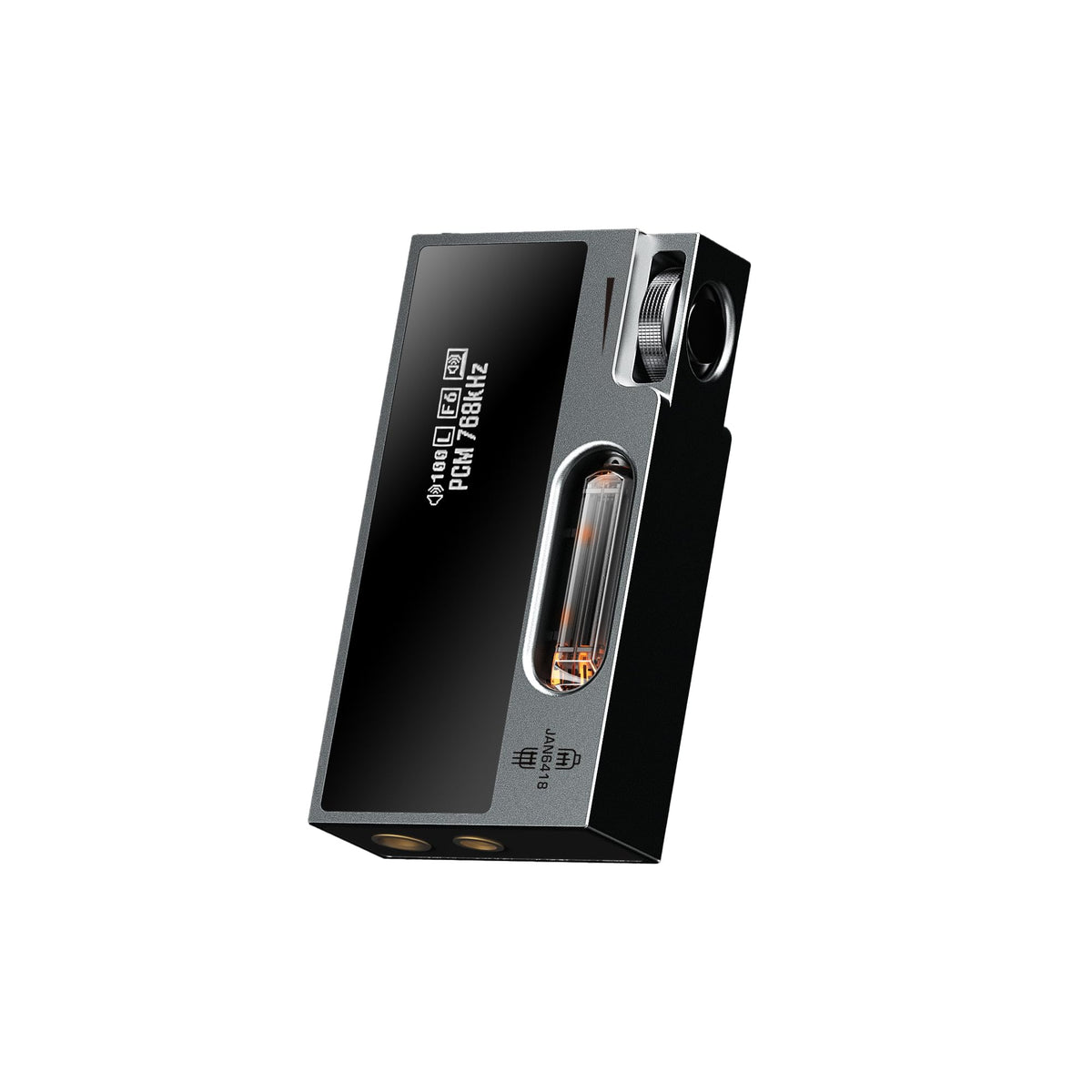 Portable Headphone Amplifier USB DAC AMP Dongle with Dual Tubes, 3.5mm+4.4mm Jack, Grey D77806