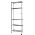 6-Tier Wire Shelving Unit with Caster Wheels W268487