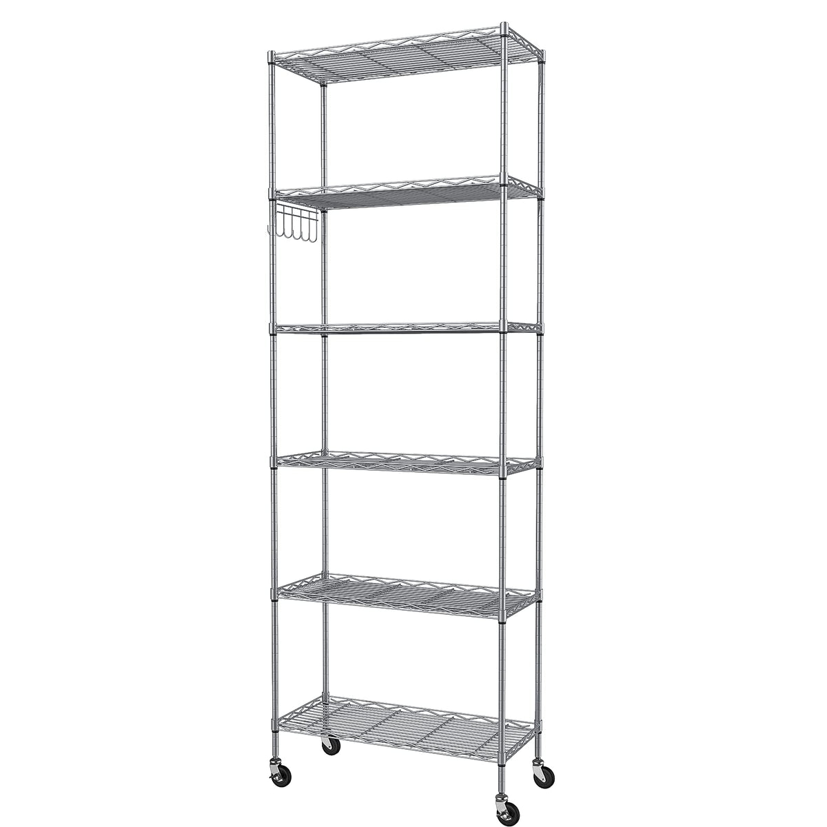 6-Tier Wire Shelving Unit with Caster Wheels W268487