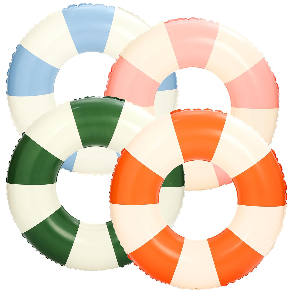 Large Inflatable Pool Float 36 Inch Striped Swim Rings L833