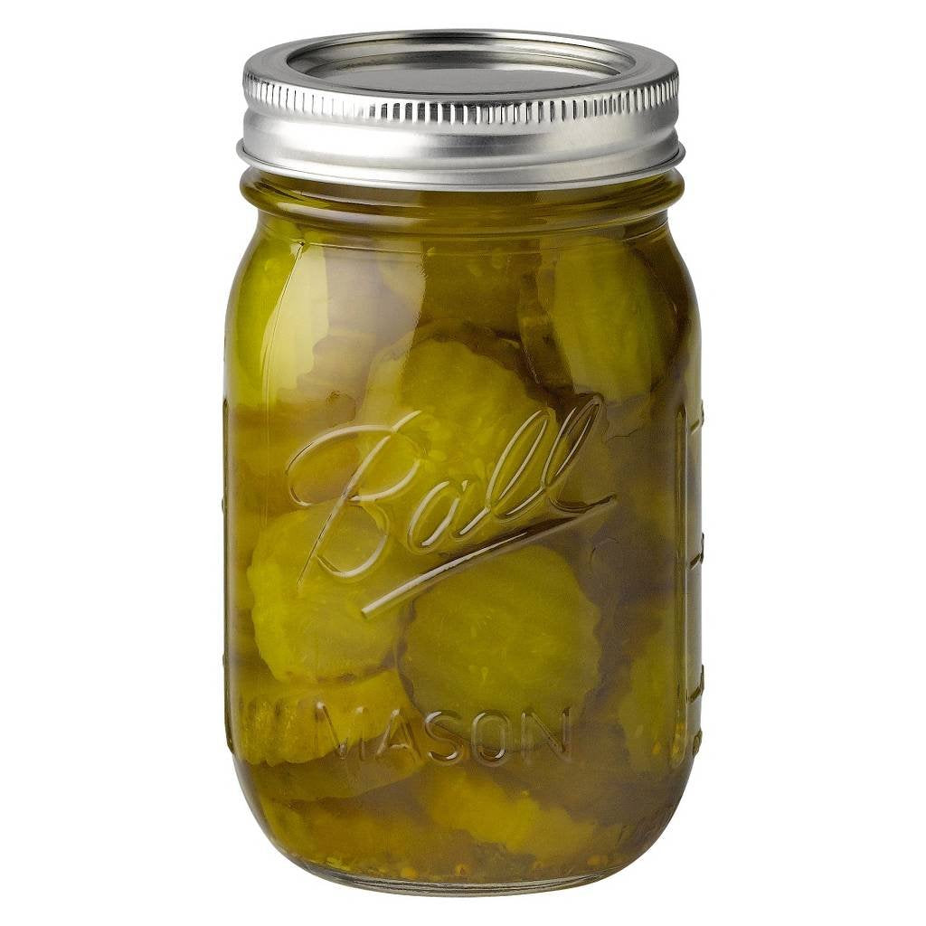 12 Regular Mouth Glass Mason Jars with Lid and Band F49173