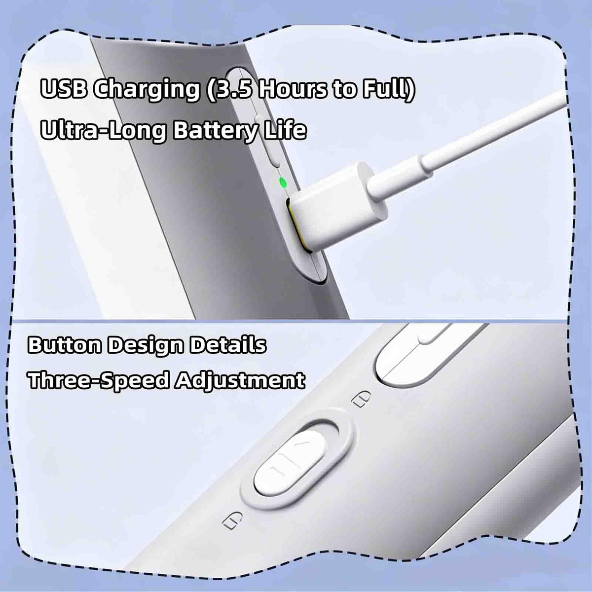 Electric Nail Clipper for Dogs Cats 2-in-1 USB Rechargeable K486