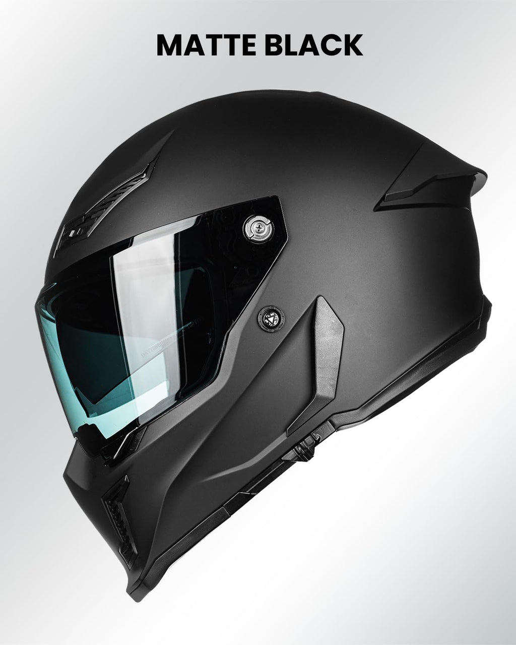 Full Face Dual Visor Motorcycle Helmet with Pinlock Matte Black M Y2597