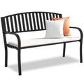 Weatherproof Heavy-Duty Wrought Iron Outdoor Bench M921058
