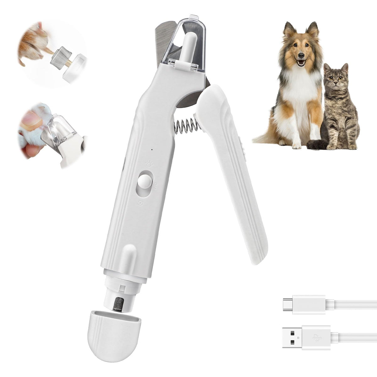 2-in-1 Dog & Cat Nail Clippers & Grinder with LED Light K234419