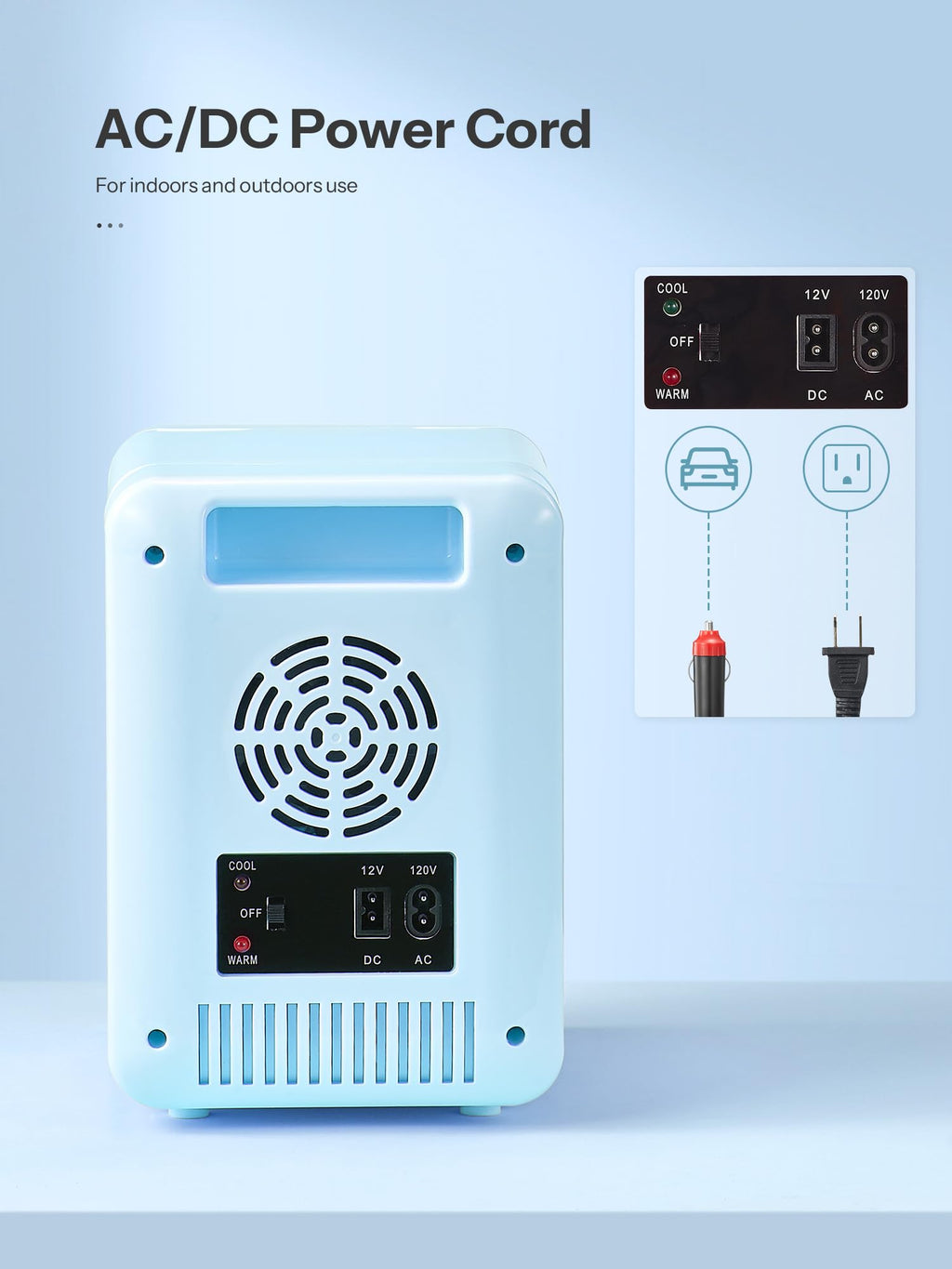 Mini Beauty Fridge with LED Mirror Y67860