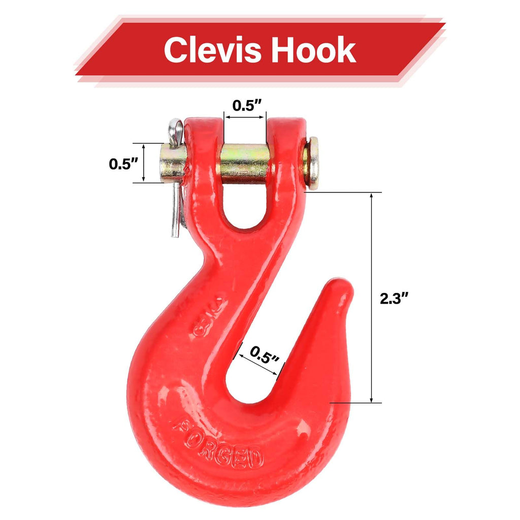 3/8'' Red Powder Coating Grade 80 Clevis Grab Hook D609