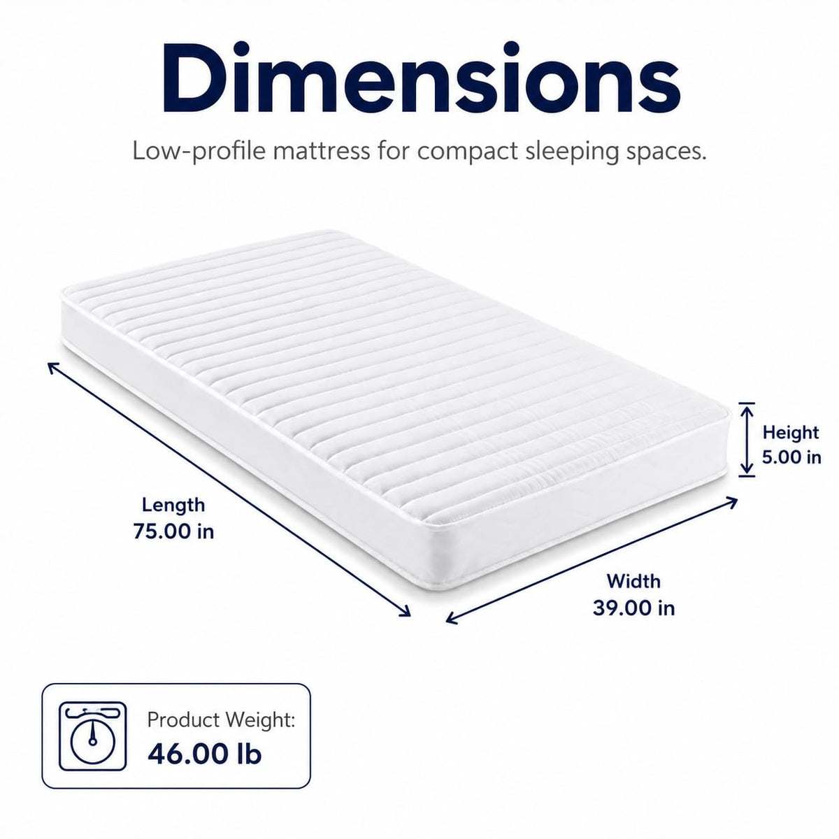 5 Inch Medium Firm Gel Memory Foam Mattress U210