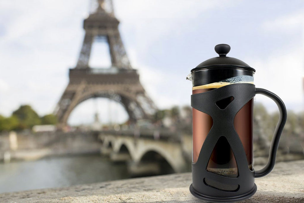 Large Black French Press Coffee Maker 1 L with 2 Extra Filters X69506
