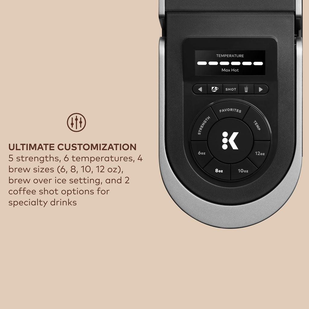 Single Serve Coffee Maker with Built-In Frother, 6 Brew Sizes, Black O872027