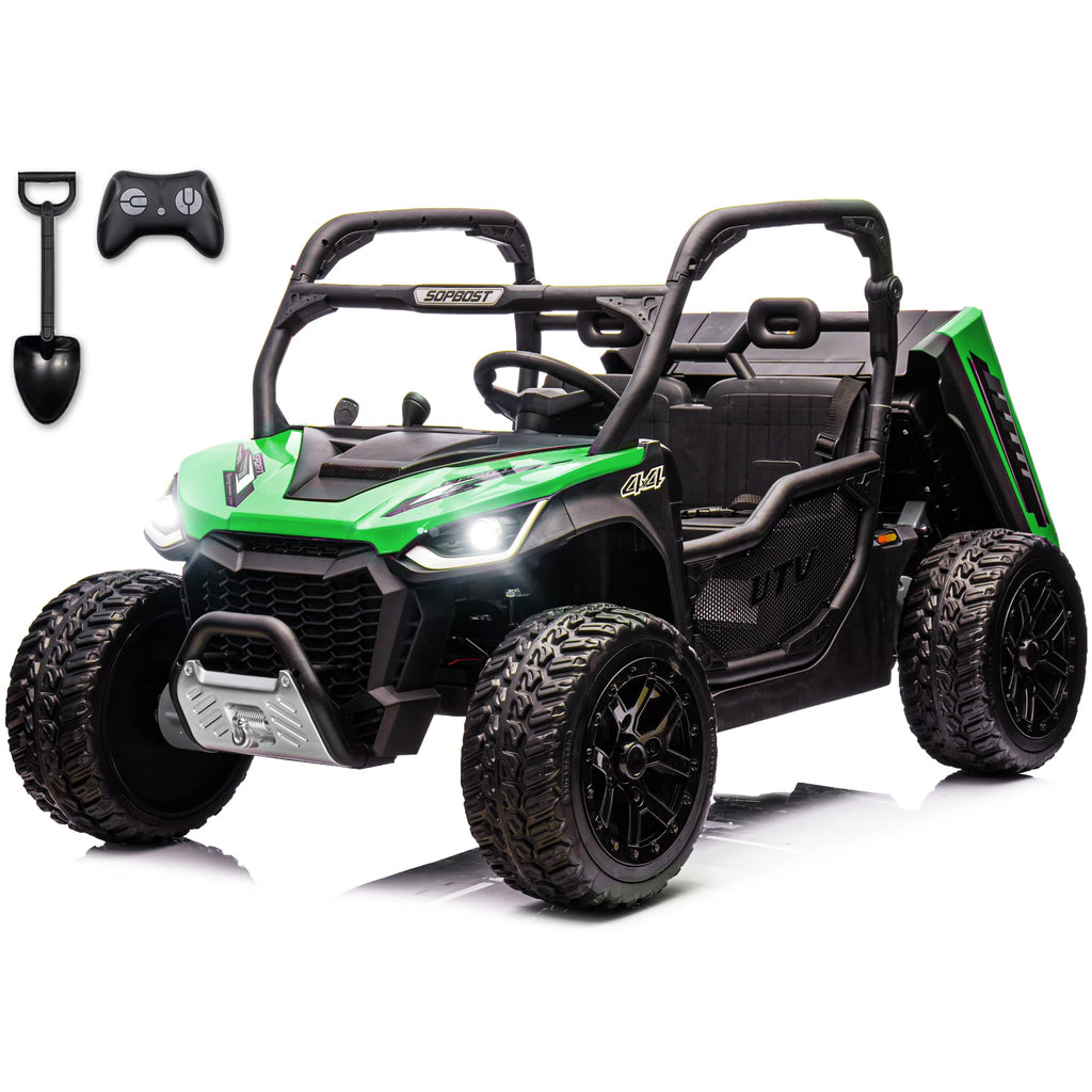 2 Seater 24V 10Ah Ride On Dump Truck with EVA Tires, Green S46260