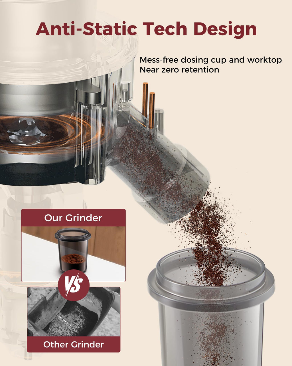 64mm Flat Burr Coffee Grinder V5311