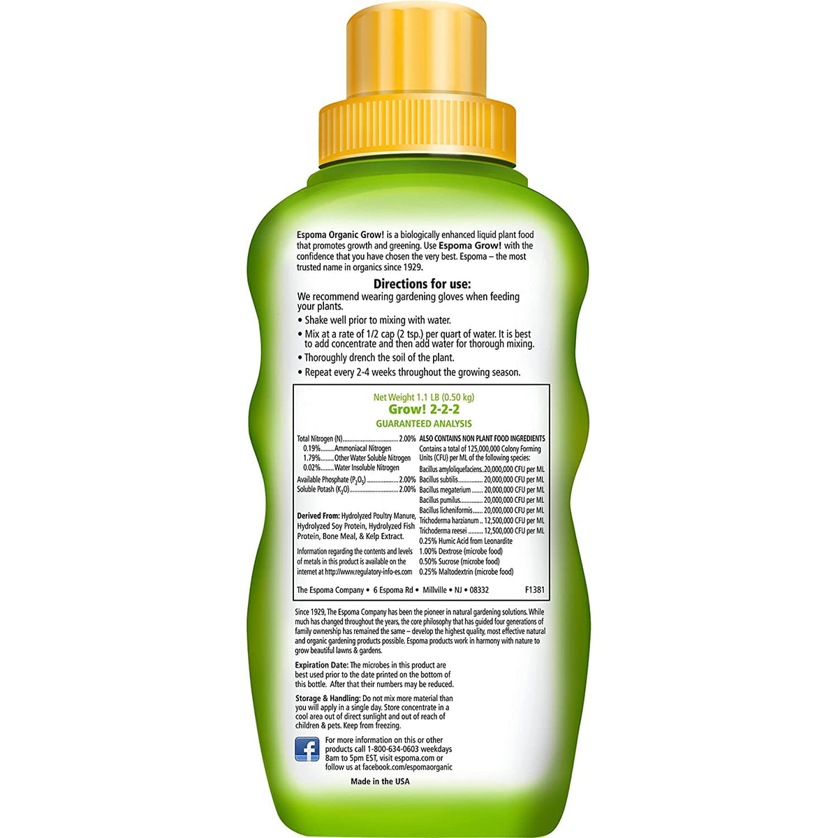Organic Liquid Concentrate Plant Food 16oz A3187