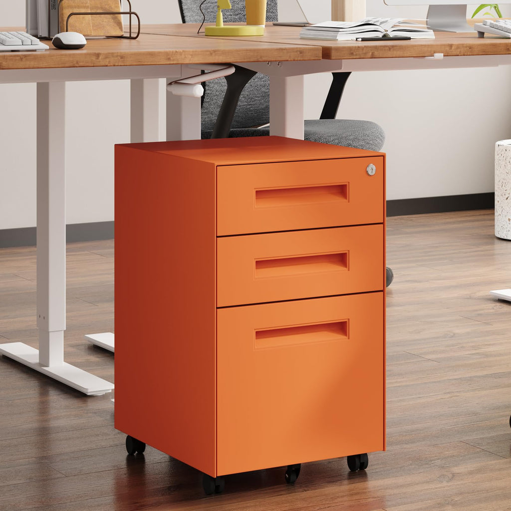 3 Drawer Metal Rolling File Cabinet G2556