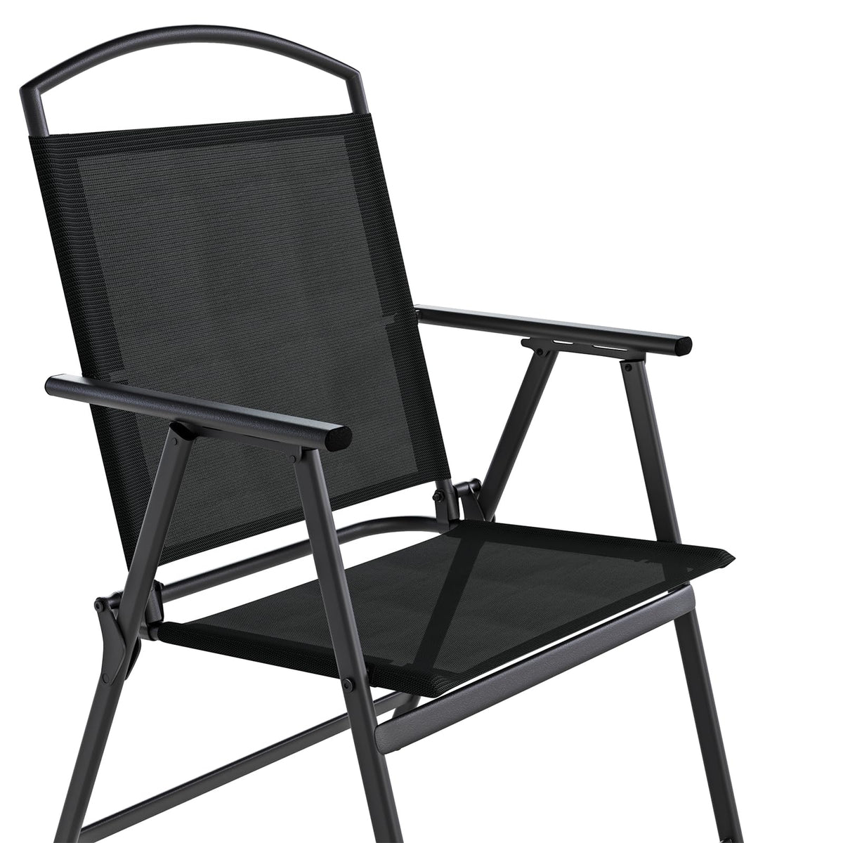 Folding Outdoor Chairs Set of 2 Black G223687