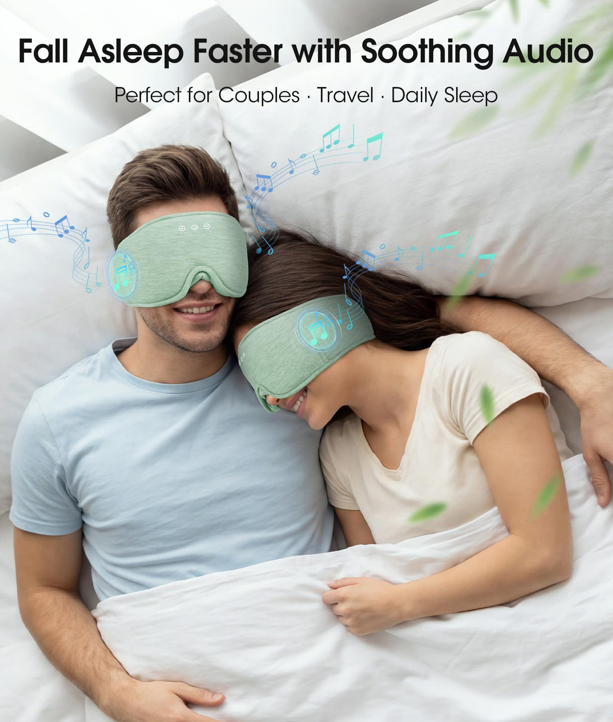 Bluetooth Sleep Headphones Eye Mask Bamboo Fiber E392