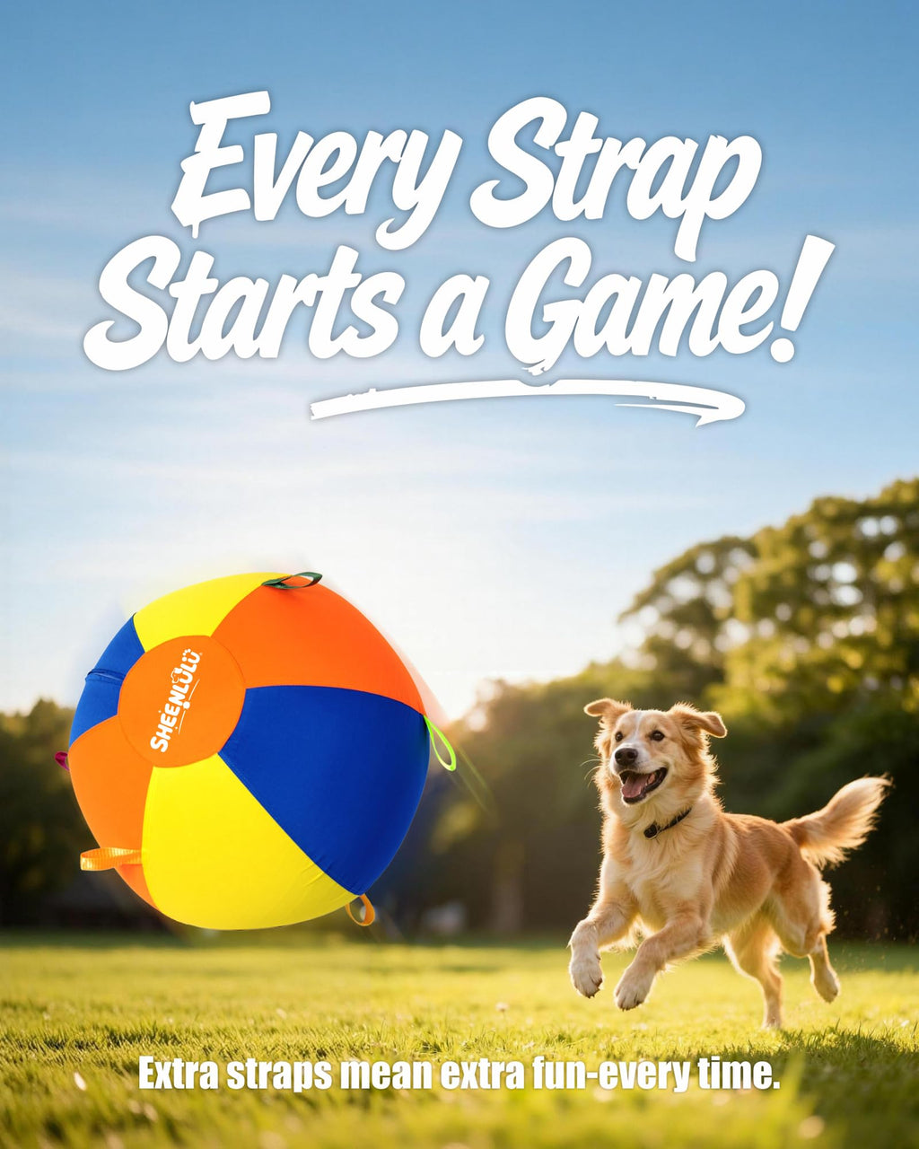22" Dog Herding Ball with Straps Z298