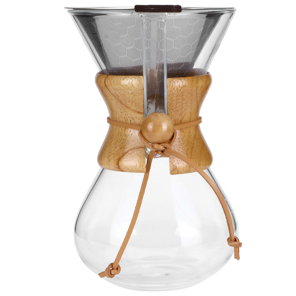 High Temp Glass Coffee Drip Pot with Reusable Filter 600ml U42023