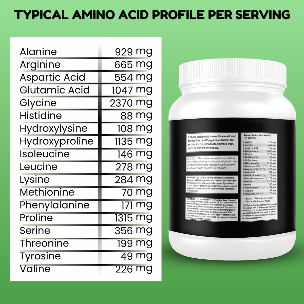 Unflavored Hydrolyzed Collagen Peptides Powder 1LB H486180