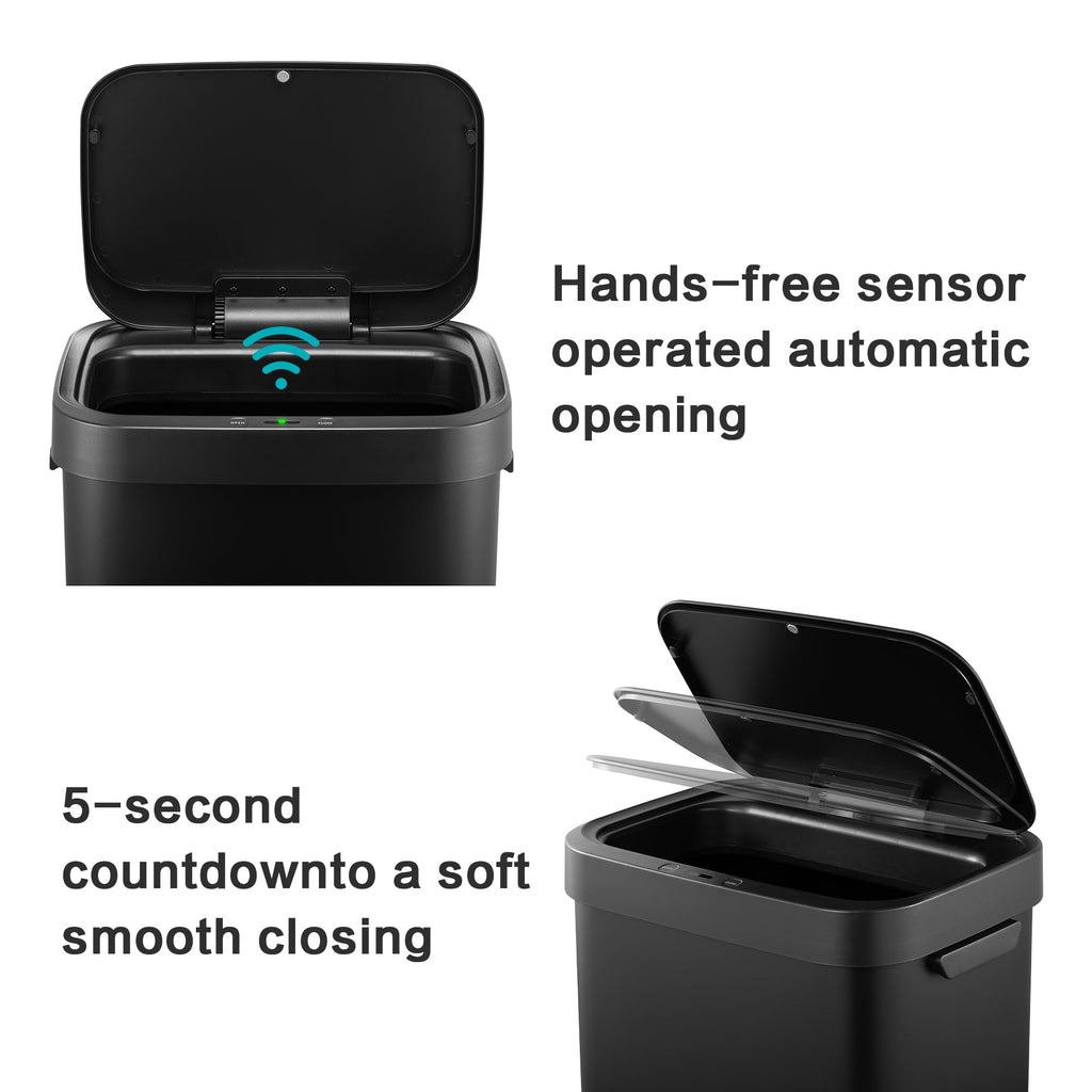 13 Gallon Touchless Stainless Steel Trash Can Z886601