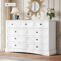 White 9 Drawer Wood Dresser with Charging Station R993