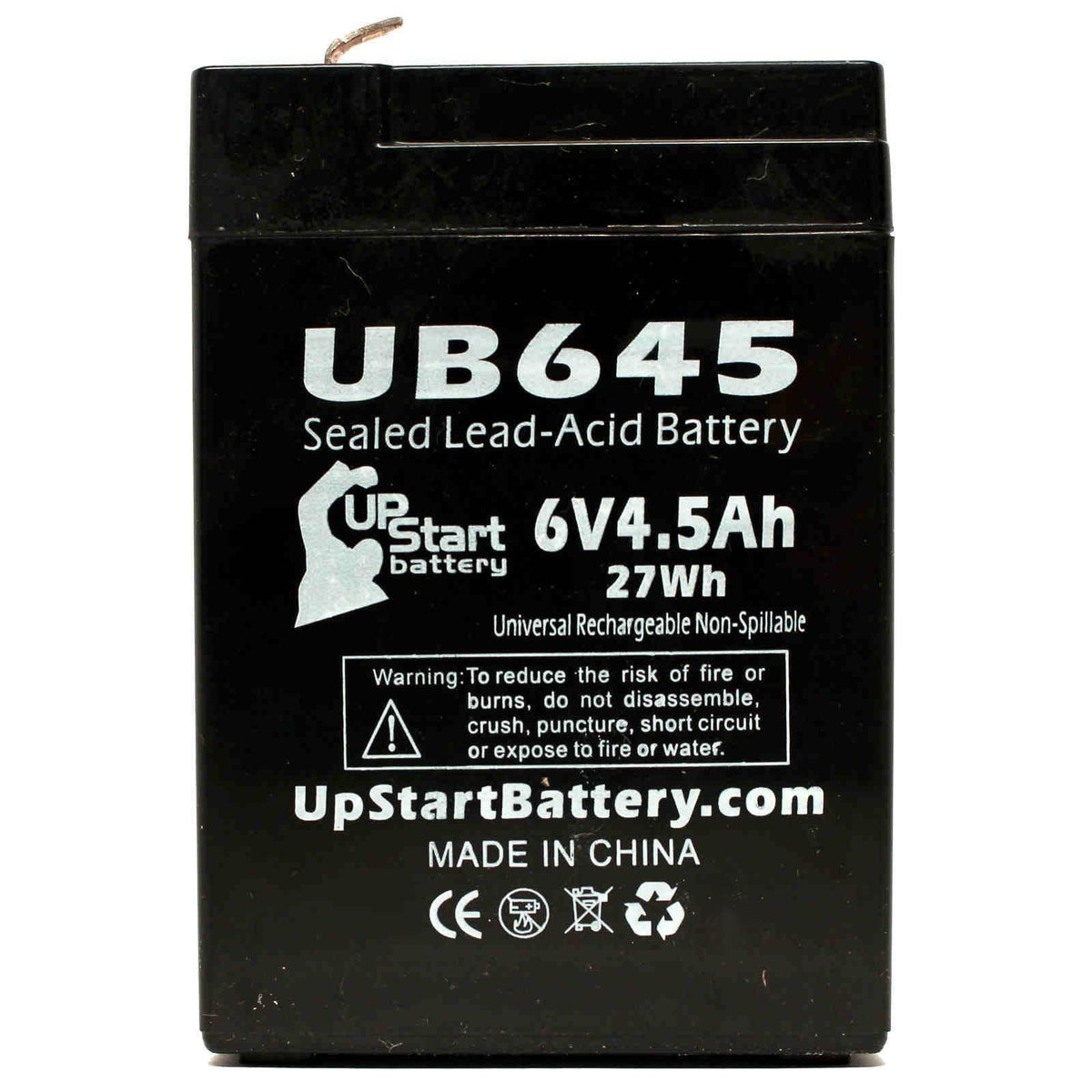6V 4.5Ah Sealed Lead Acid AGM SLA Battery A847