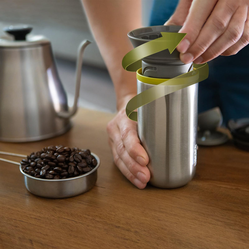 Portable Stainless Steel Drip Coffee Maker with 10 Cone Paper Filters D186997