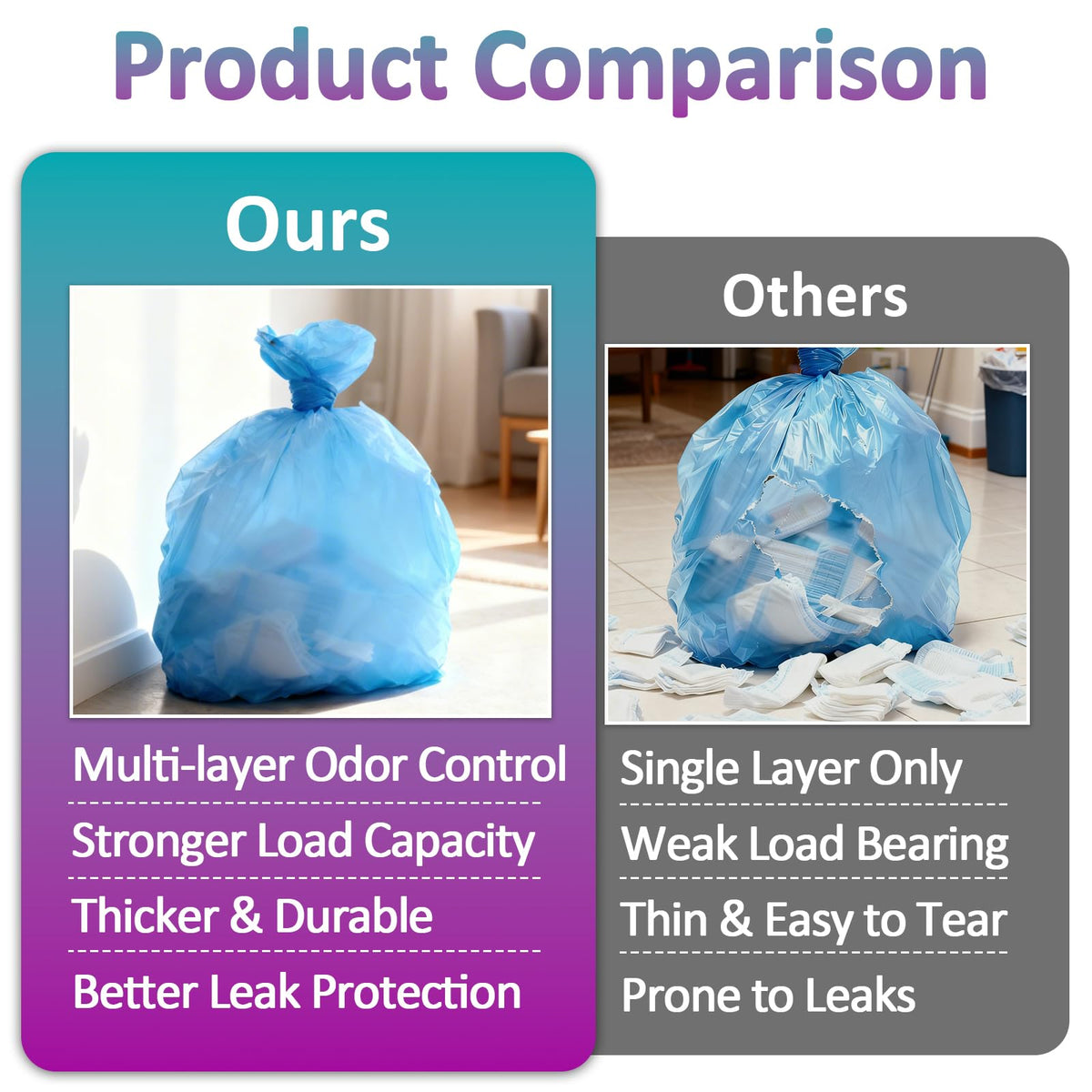30 Pcs Leakproof Diaper Pail Refills A59799
