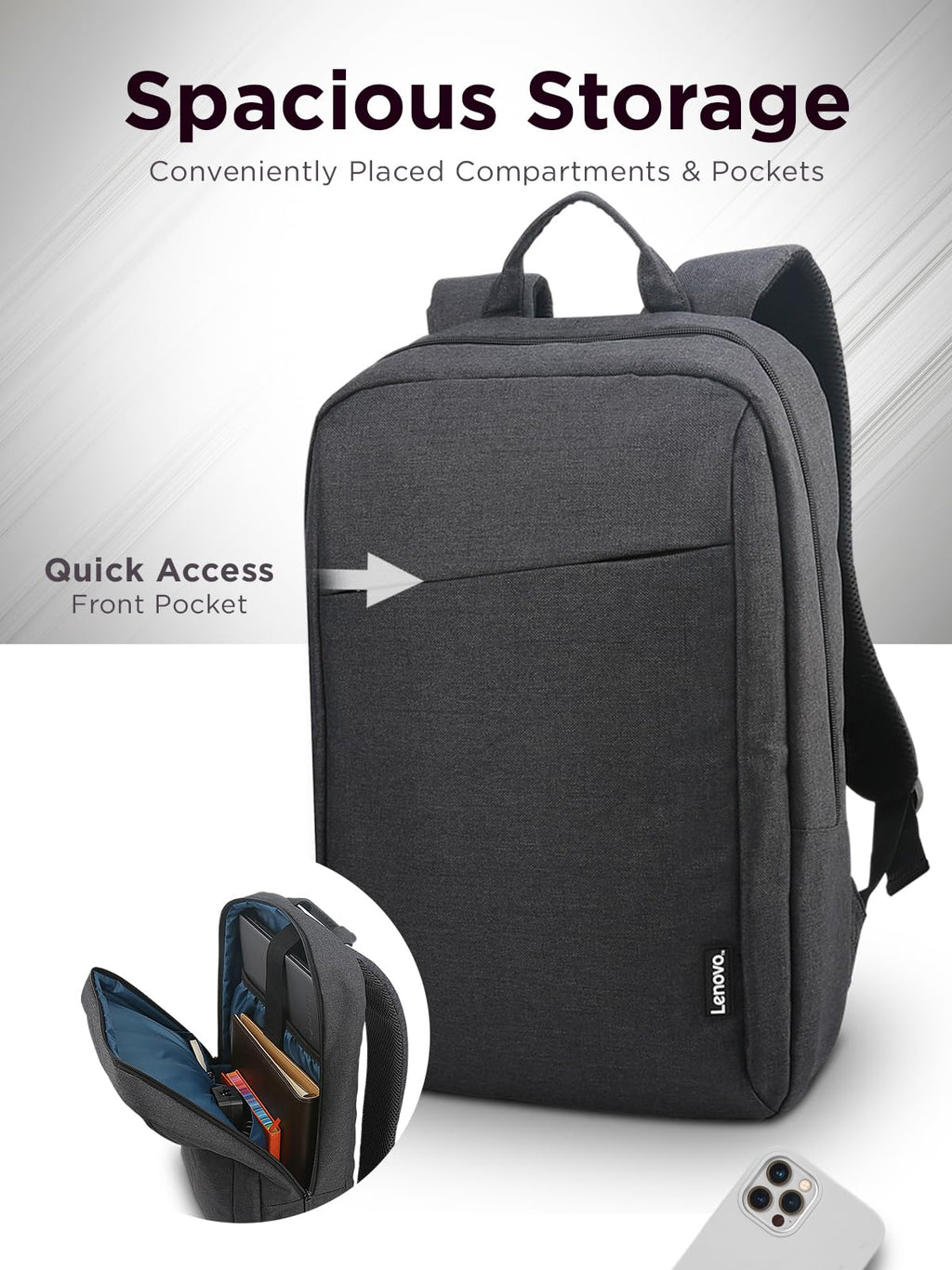 Black 15.6-Inch Laptop Backpack F593407