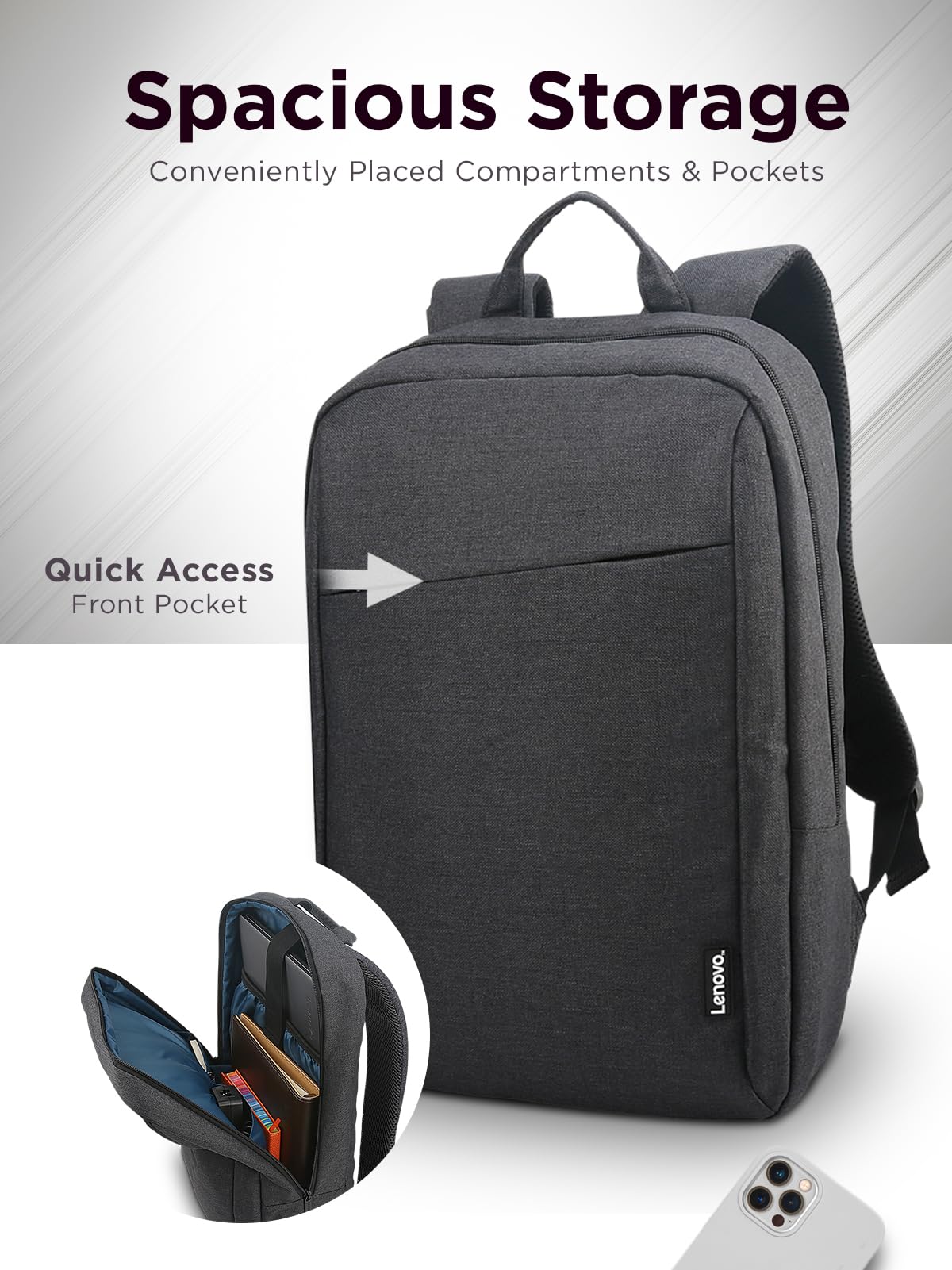 Black 15.6-Inch Laptop Backpack F593407