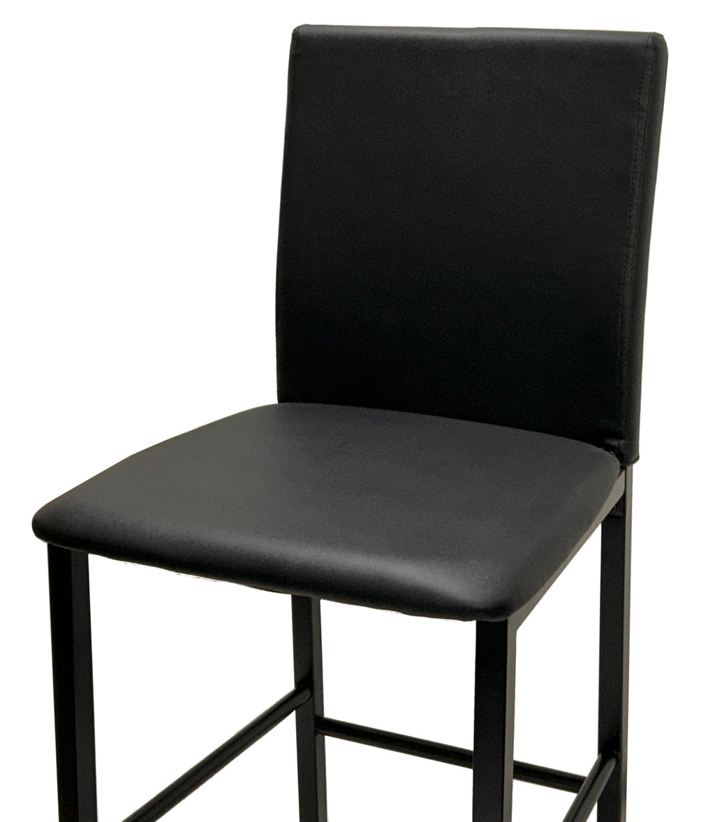 Black Faux Leather Barstools Set of 6 V184814