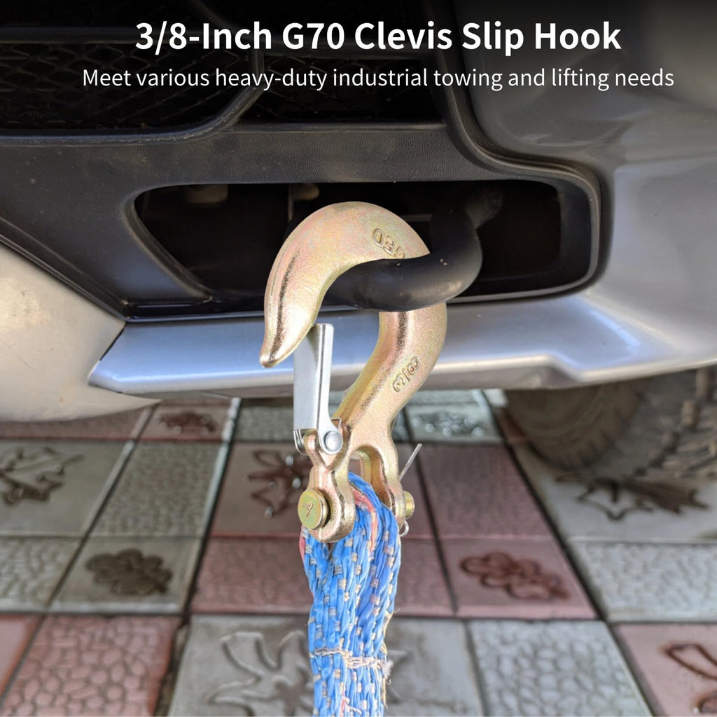 3/8-Inch Grade 70 Steel Clevis Slip Hooks 4-Pack Q75620