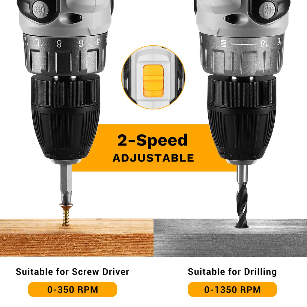 Cordless Drill 20V with Battery and Charger S4682