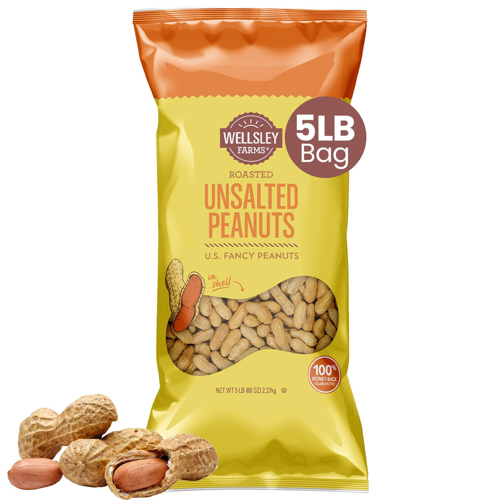 Unsalted Roasted In-Shell Peanuts 5 lb Bag R946