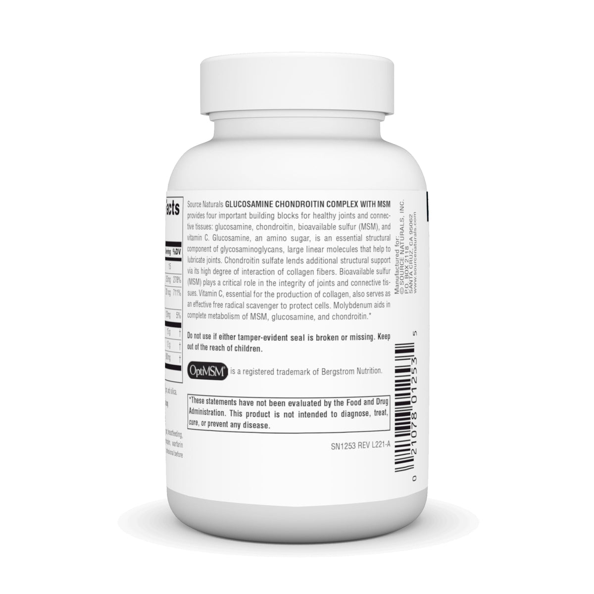 Glucosamine Chondroitin Complex with MSM, 60 Tablets D8439