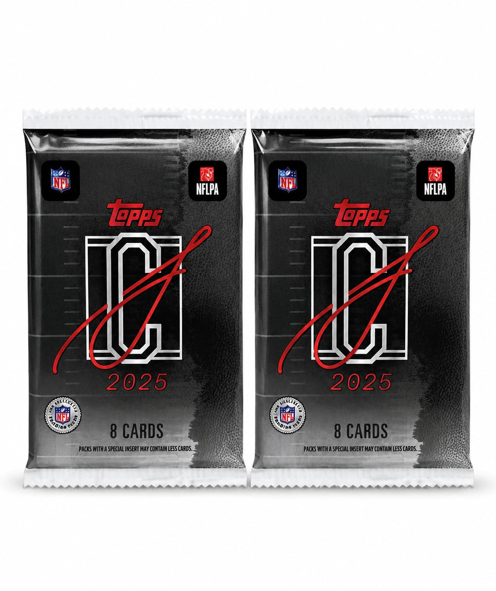 Football Trading Card Bundle, 2 Sealed Mega Box Packs, 16 Cards V4716
