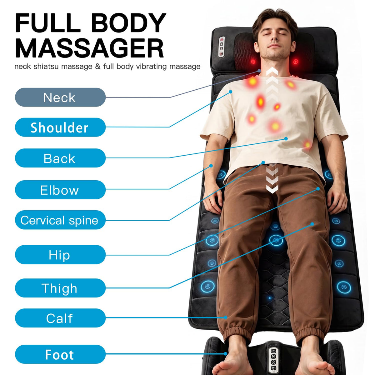 Full Body Massage Mat with Heat P35403